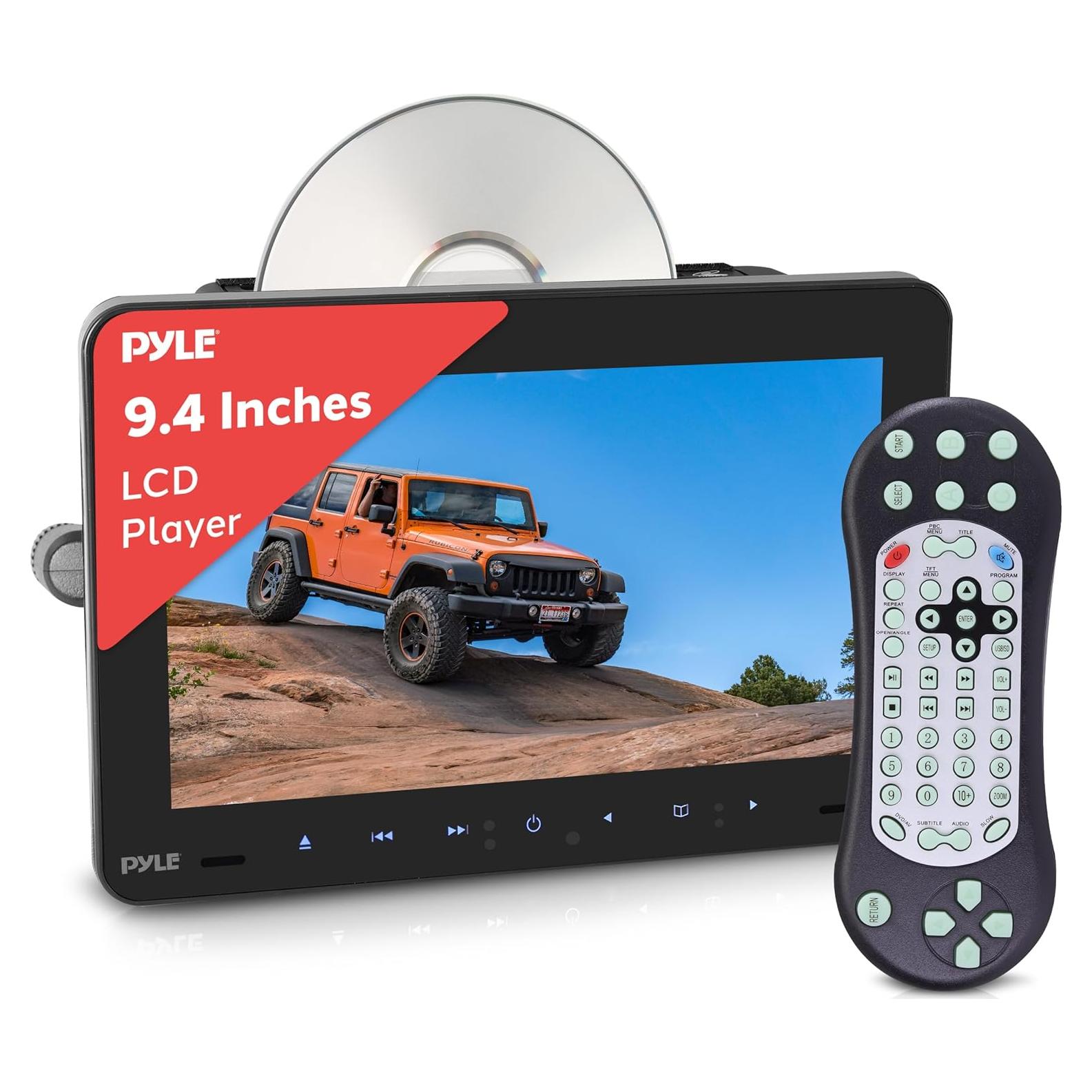 Monitor de Reposacabezas Pyle 9.4" DVD HDMI Negro