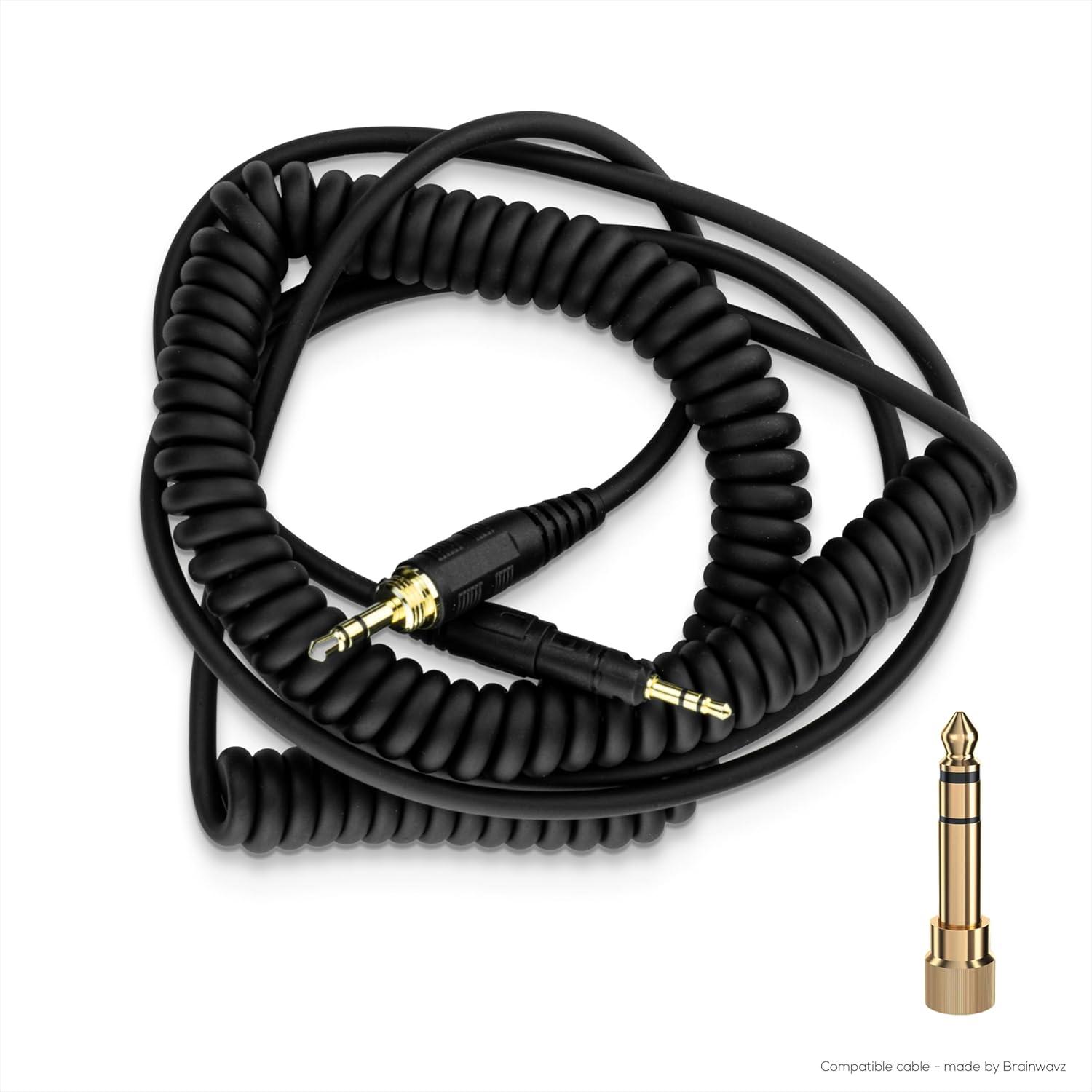 Cable de Audio Enrollado Brainwavz 1.2m a 3.5m para ATH-M50x