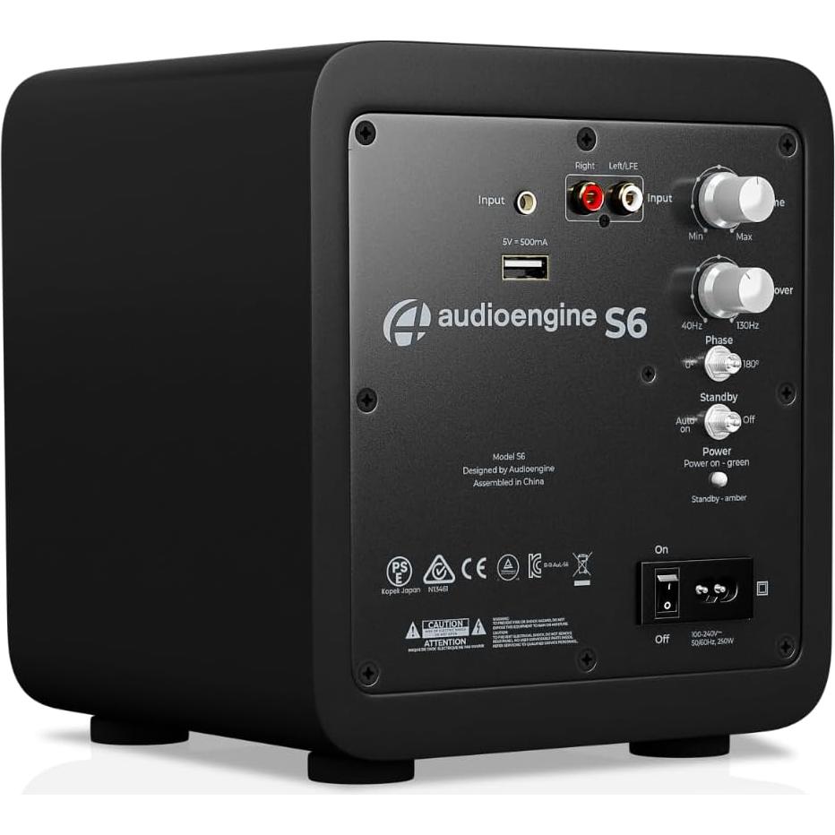 Subwoofer Audioengine S6 210W Compacto para Juegos y Cine
