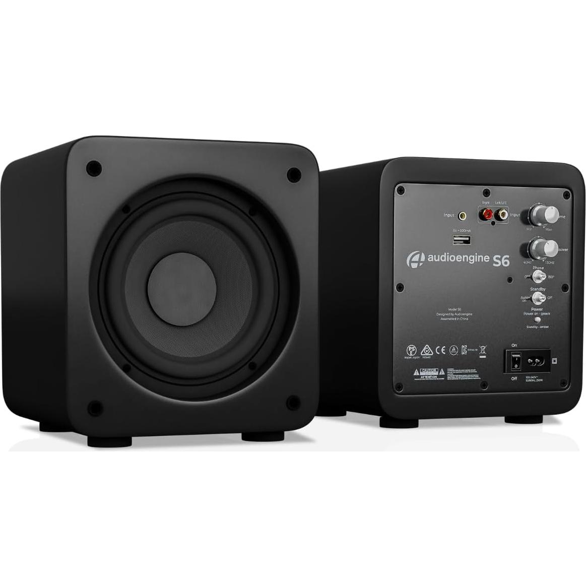Subwoofer Audioengine S6 210W Compacto para Juegos y Cine