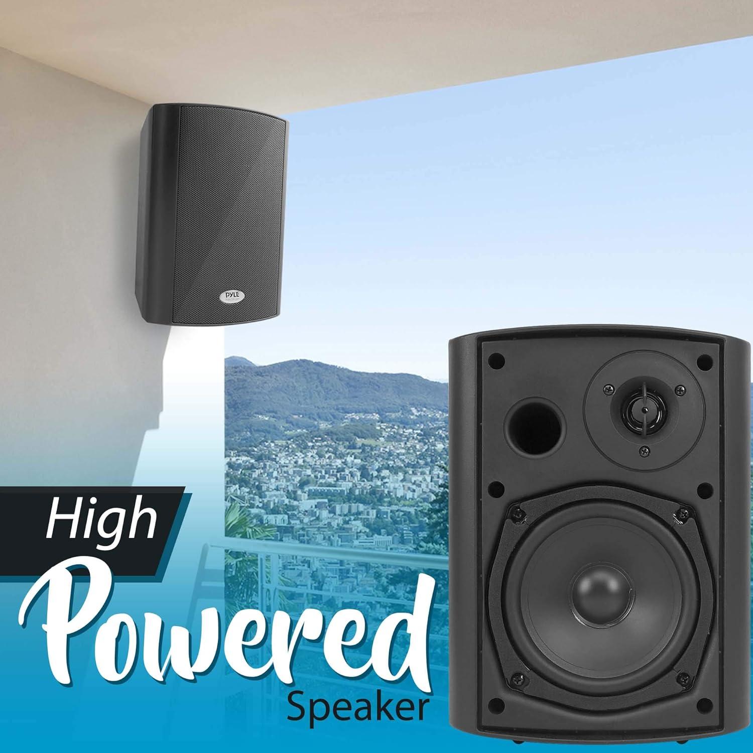 Sistema de Altavoces de Pared Pyle PDWR53BTBK - 300W, Bluetooth, 2 Vías