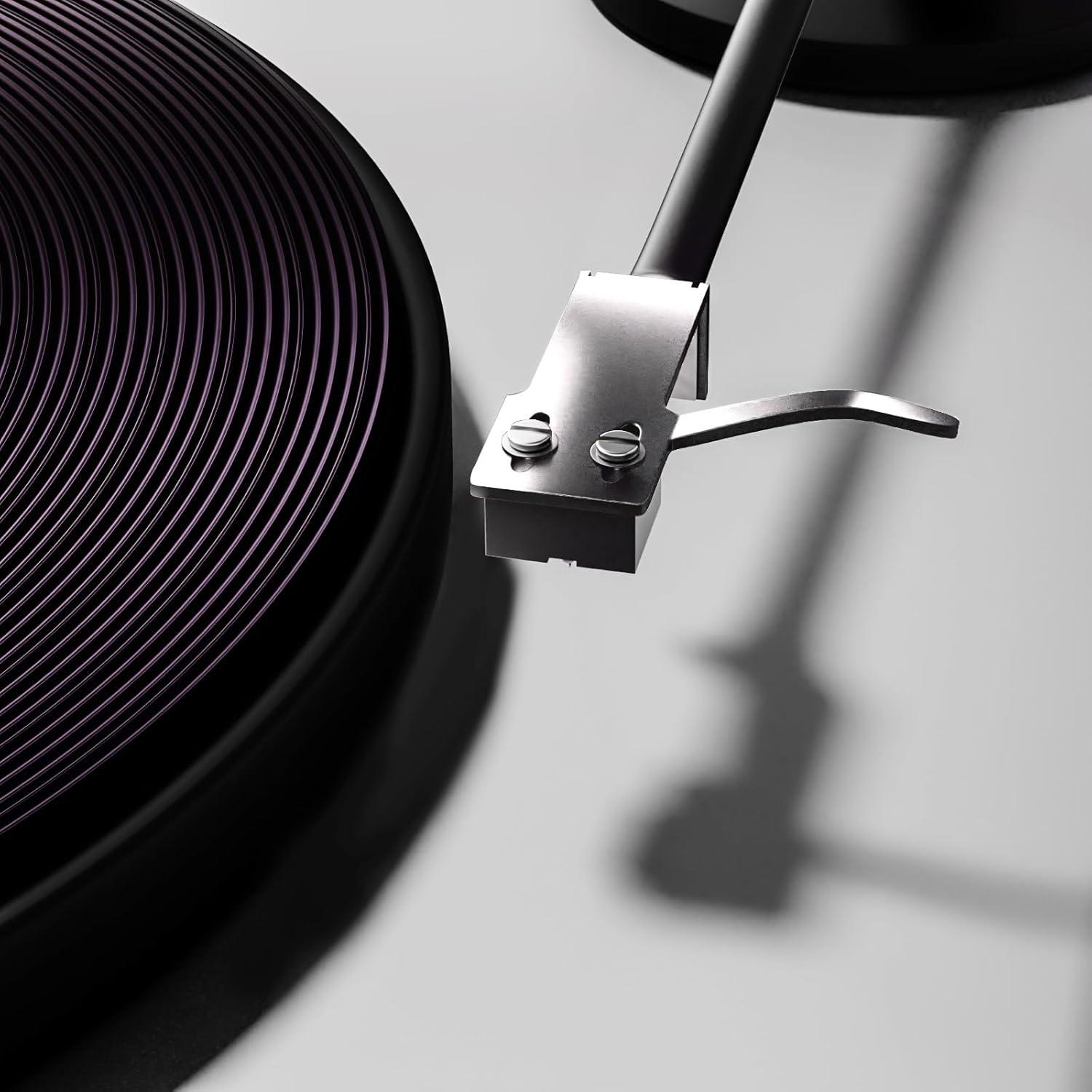 Cabezal de Phono Universal Monosaudio Aluminio Plata con Cables