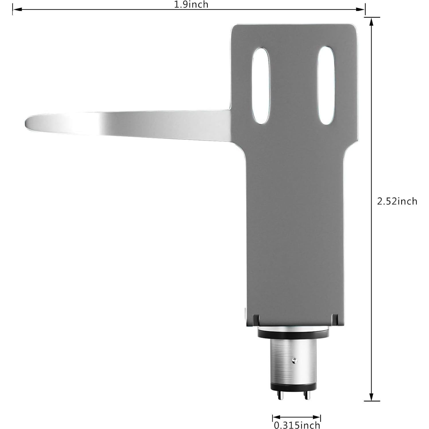 Cabezal de Phono Universal Monosaudio Aluminio Plata con Cables