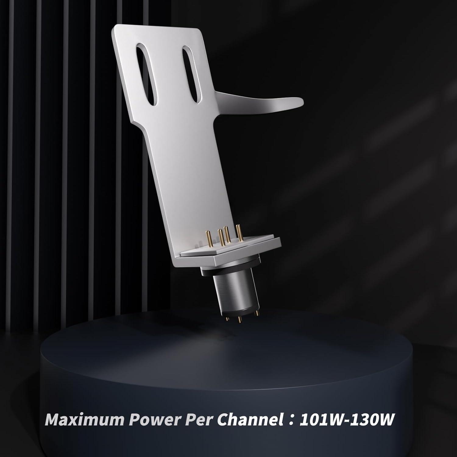 Cabezal de Phono Universal Monosaudio Aluminio Plata con Cables