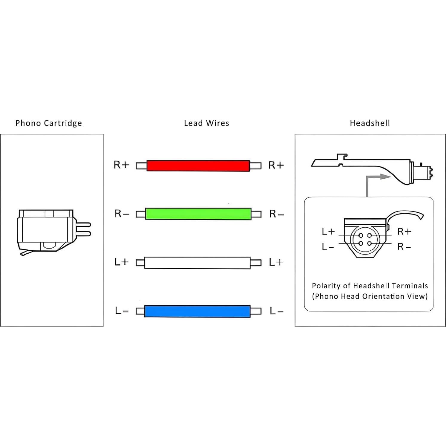 Cabezal de Phono Universal Monosaudio Aluminio Plata con Cables