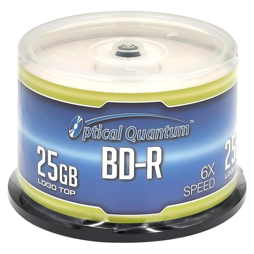 Discos Blu-Ray Grabables Optical Quantum OQBDR06LT-50 25GB 50 Unidades