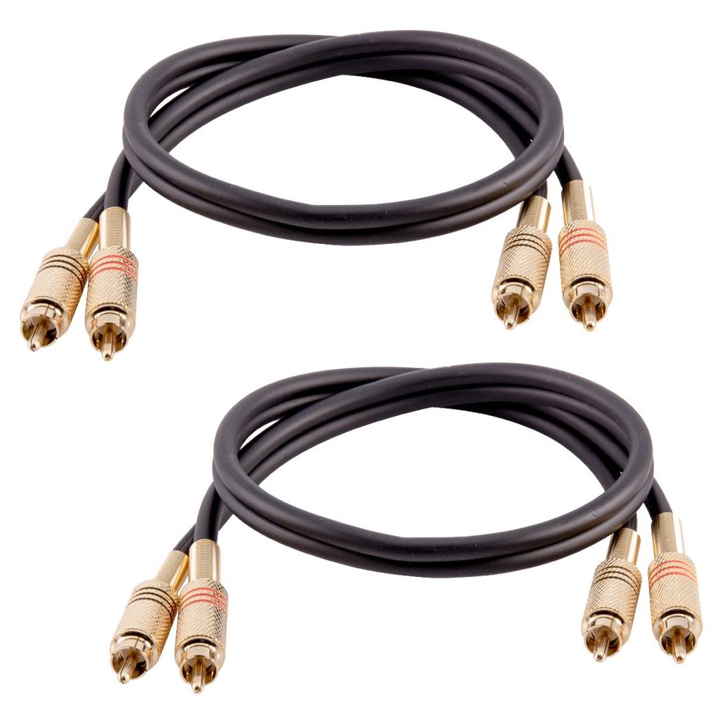Cable de Audio RCA Doble Masculino 2 Pies Seismic Audio Premium