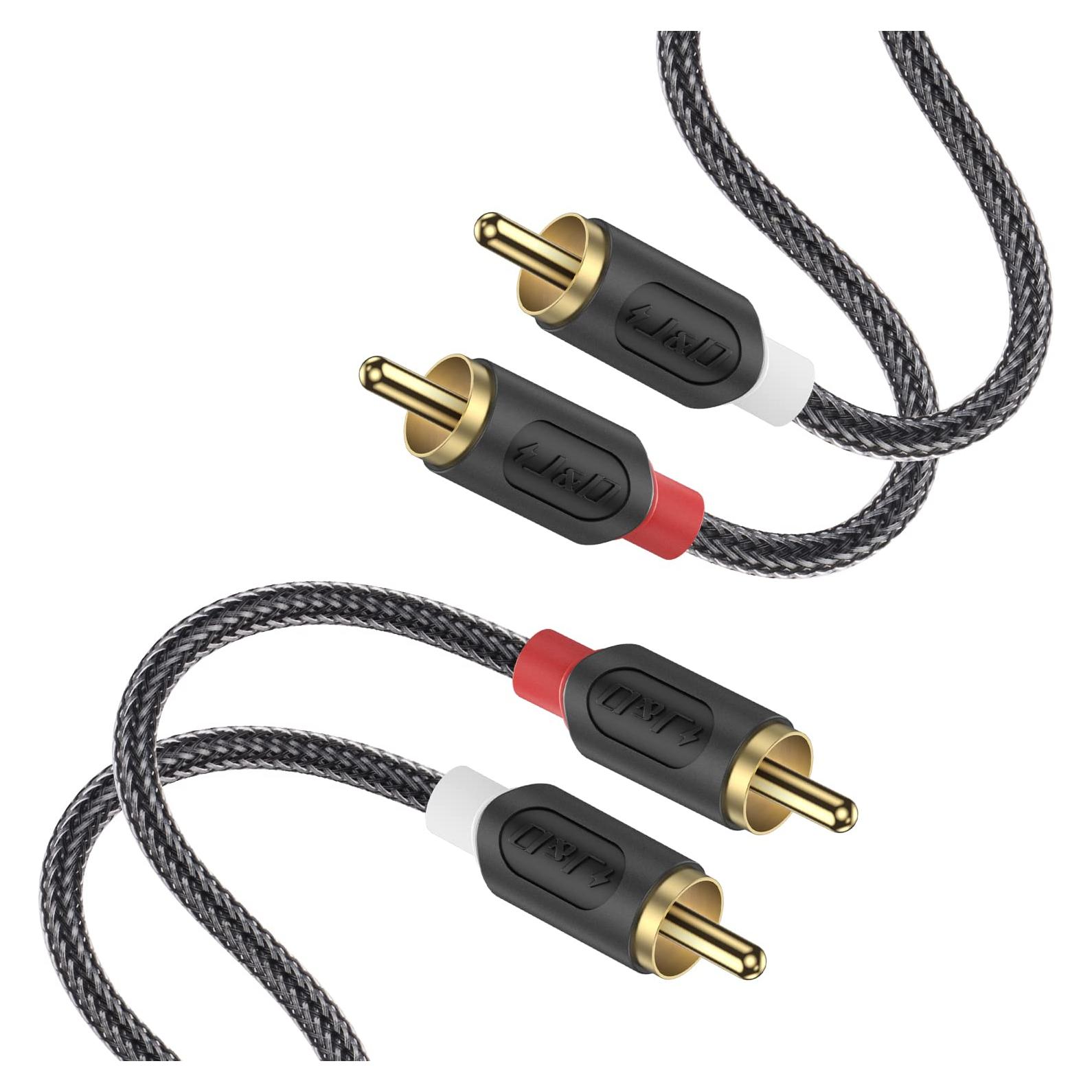 Cable de Audio RCA J&D 2 RCA Macho a Macho 1.83m Estéreo