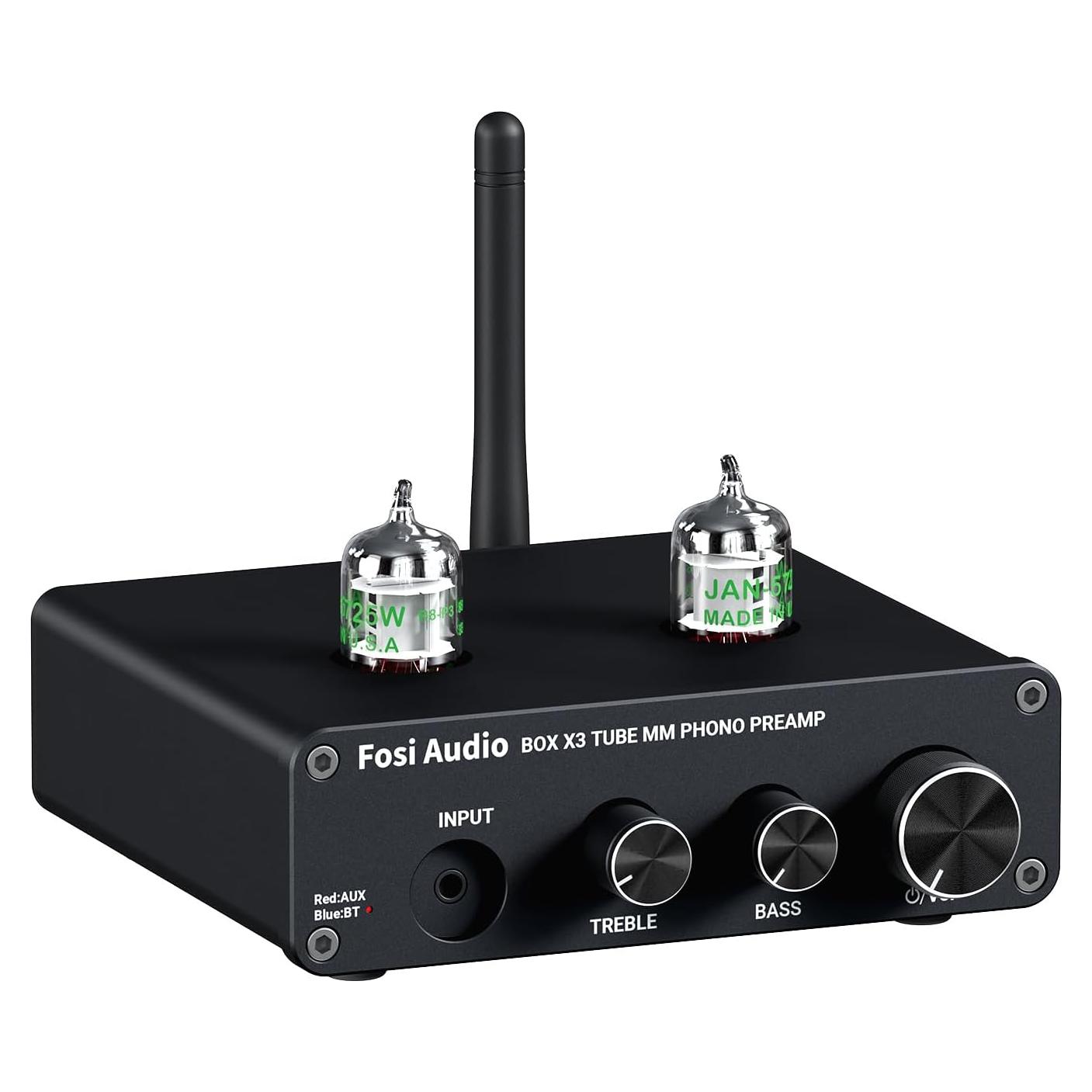 Fosi Audio BOX X3 Preamplificador Phono Bluetooth 5.0 Hi-Fi