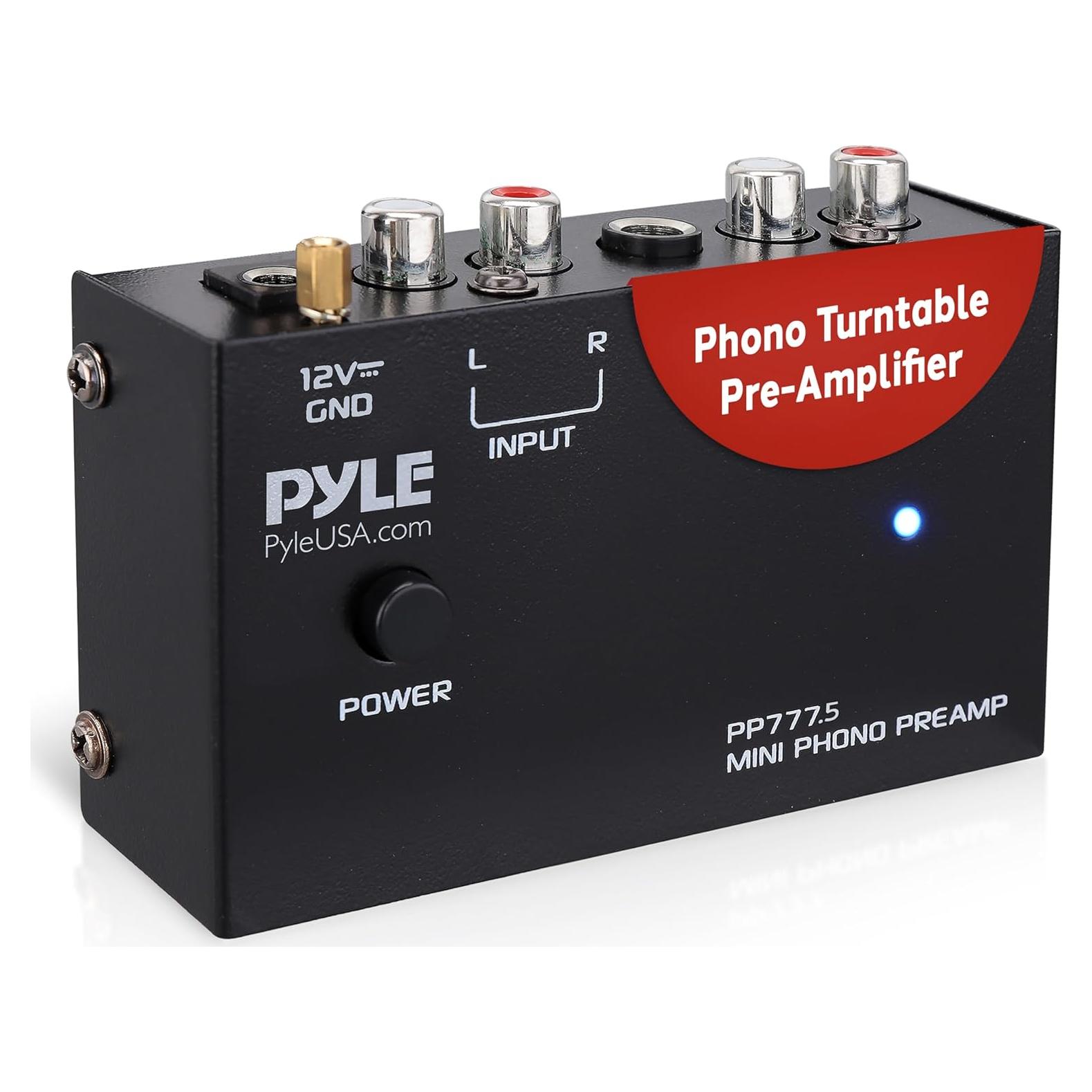Preamplificador de Audio Estéreo Pyle PP777.5 para Tocadiscos