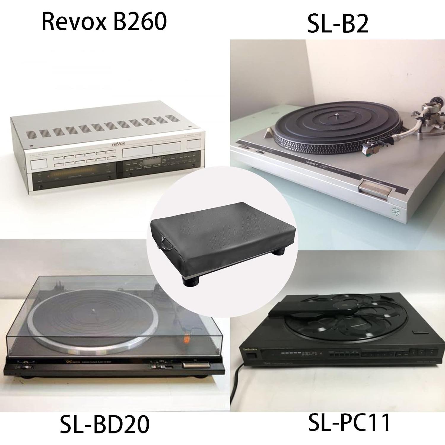 Cubierta de Polvo para Tocadiscos RuiHiSong Gris 45.7x38.1cm