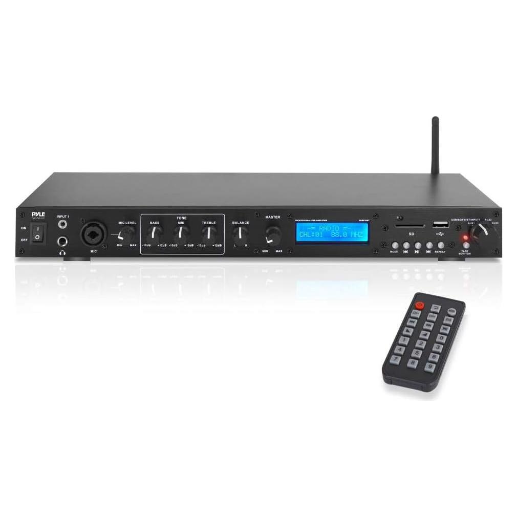 Preamplificador Rack Pyle PPRE70BT Bluetooth 2.1 FM USB SD