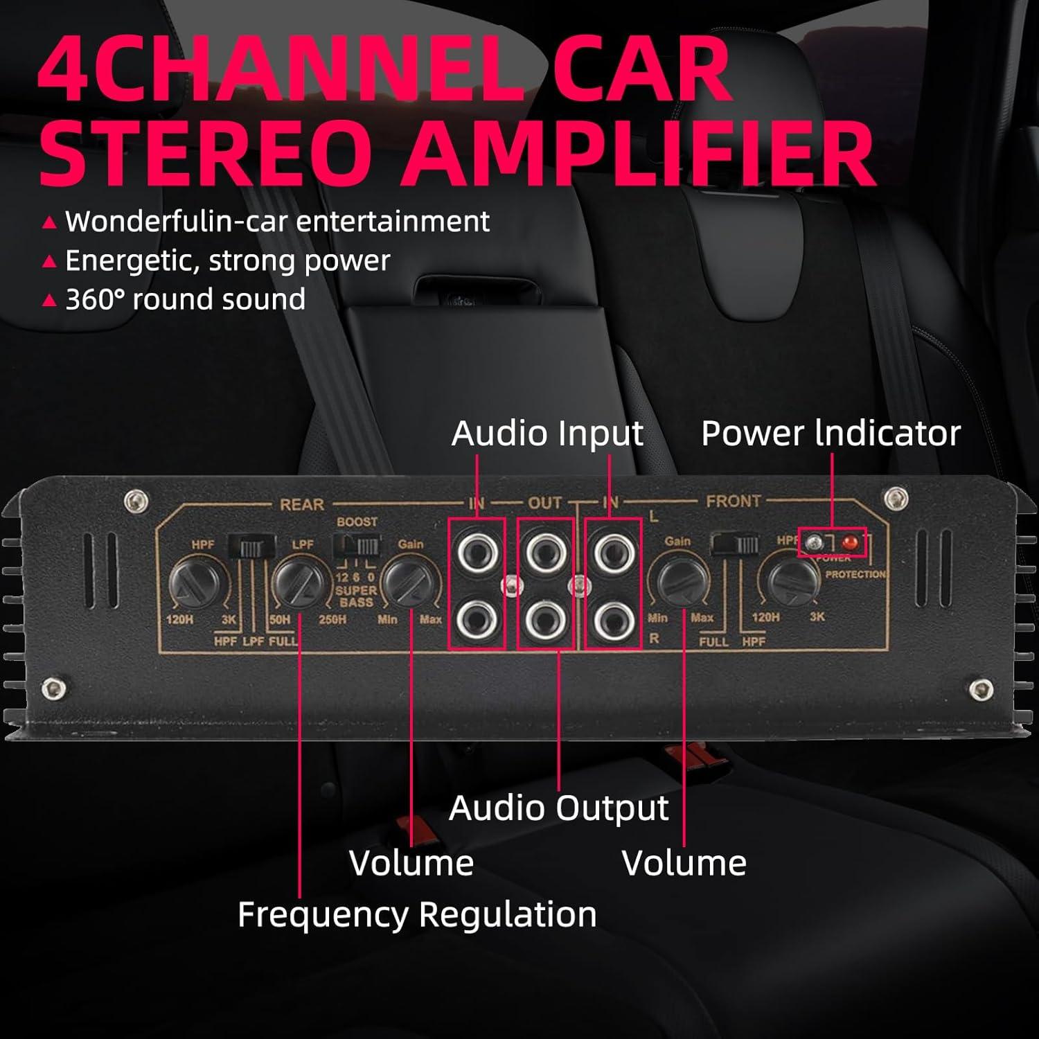Amplificador de Potencia YaeCCC 4 Canales 4500W Clase A/B