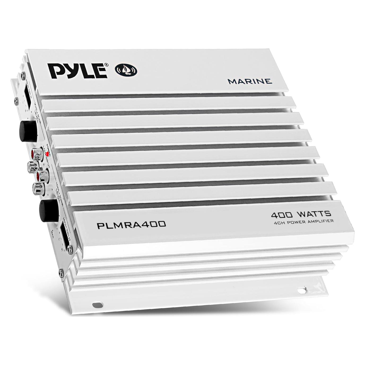 Amplificador Marino Pyle PLMRA400 4 Canales 400W Impermeable