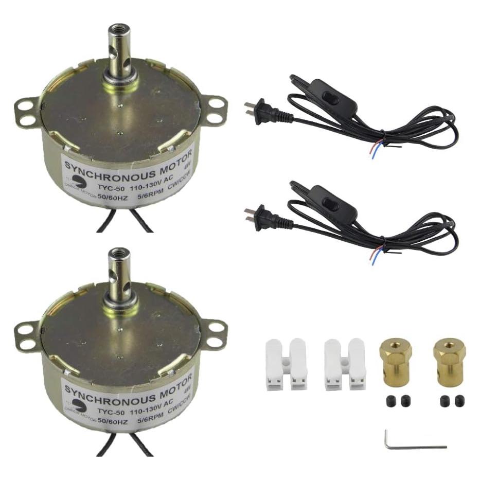 Motor Sincrónico CHANCS TYC-50 2PCS 4W 110V 5-6RPM