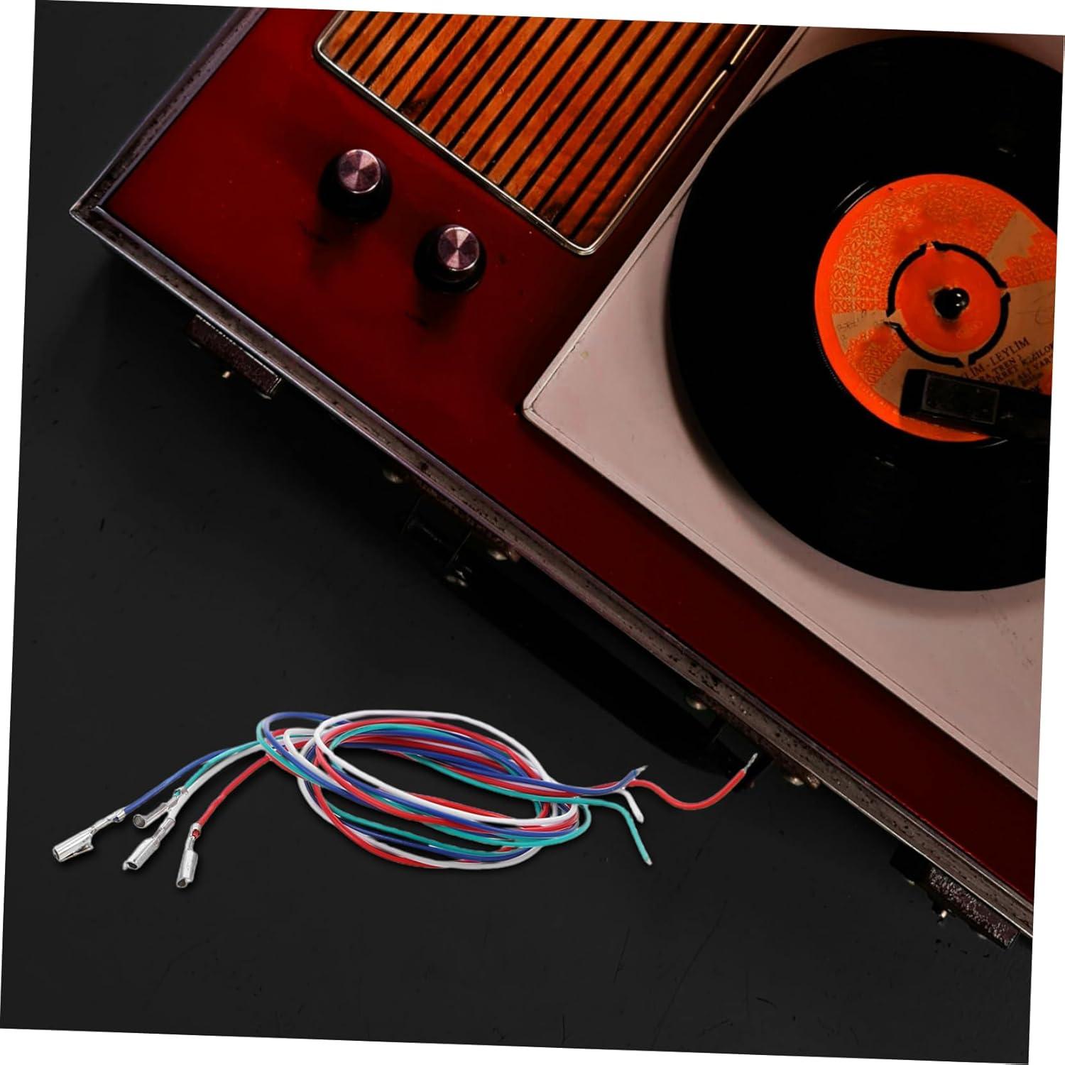 4 Cables de Reemplazo para Cabezal de Fonógrafo Abaodam
