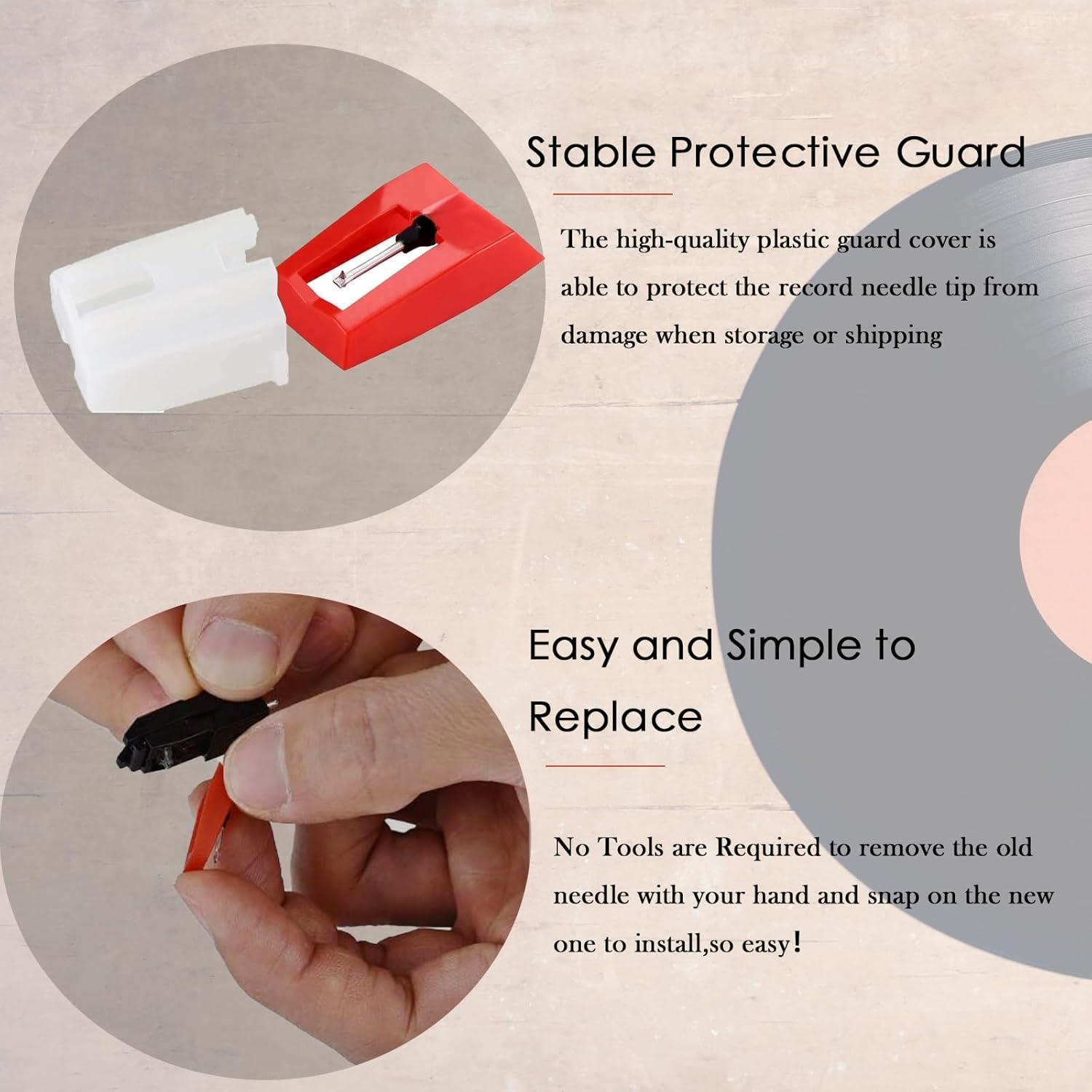 Agujas de Reemplazo para Tocadiscos de Vinilo - 5 Unidades - Alta Calidad