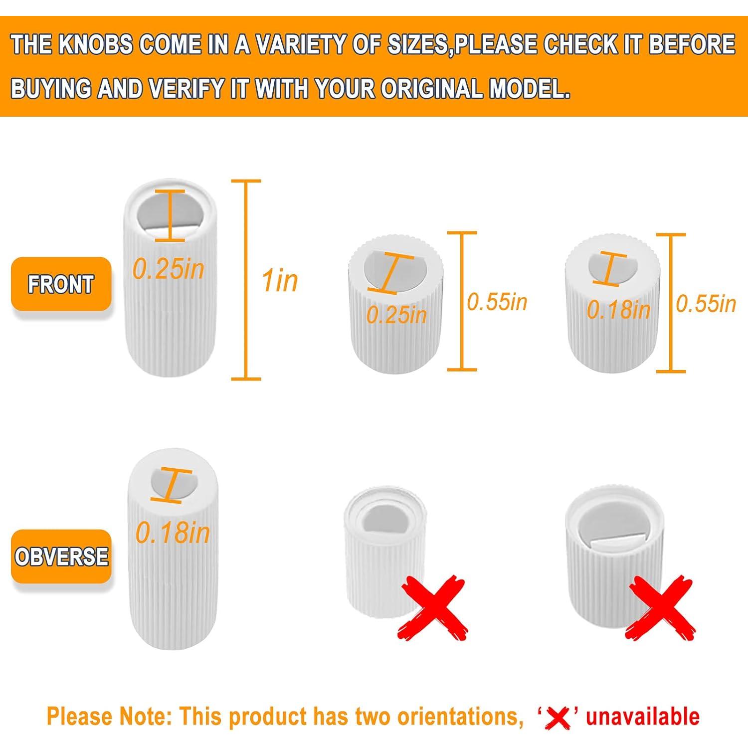 Perillas de Control Universales AMI PARTS Blancas con 12 Adaptadores