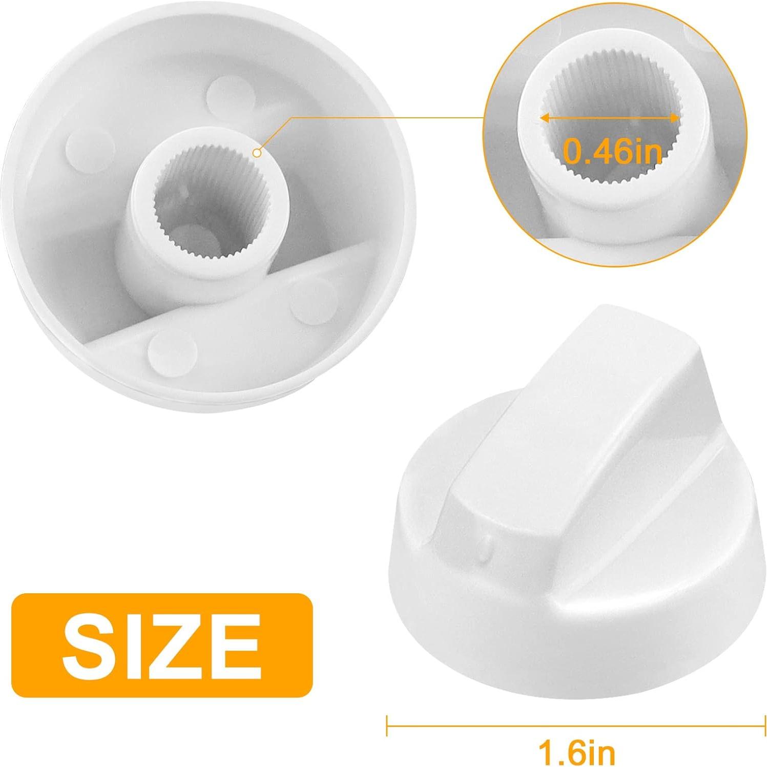 Perillas de Control Universales AMI PARTS Blancas con 12 Adaptadores