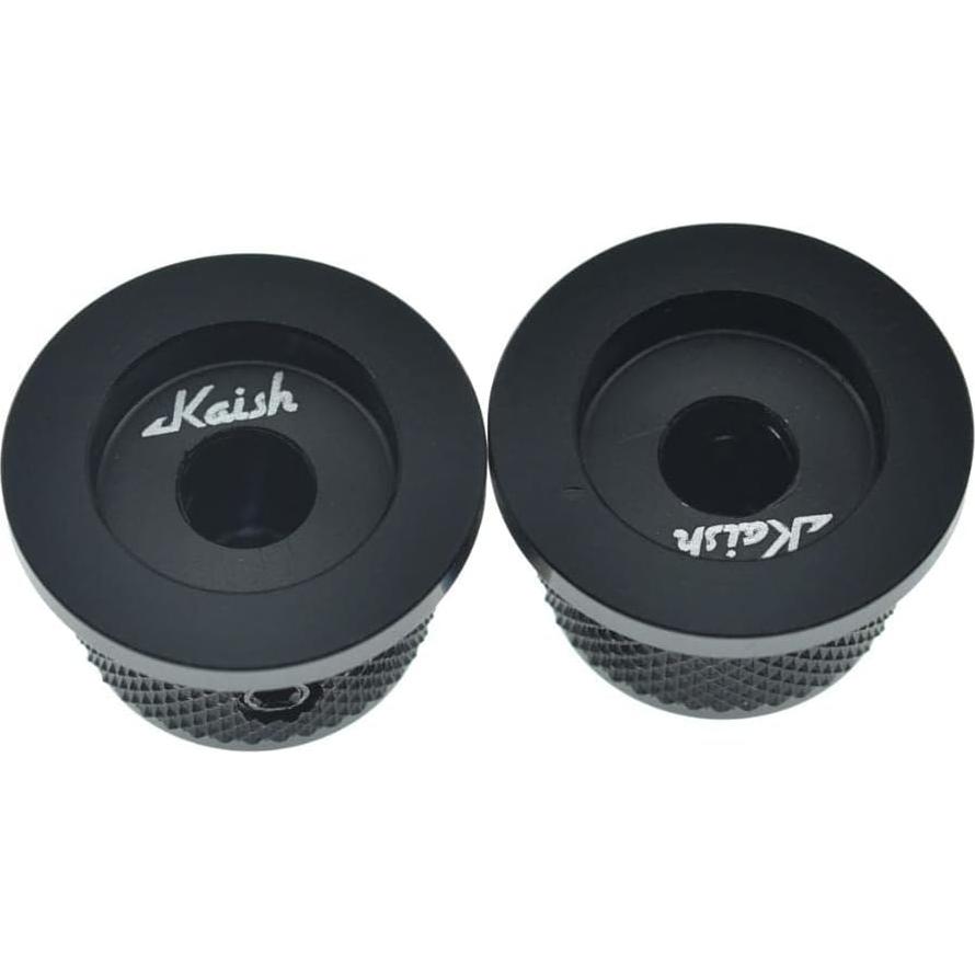 Perillas de Potenciómetro KAISH 2pcs 1/4" Aluminio Negro