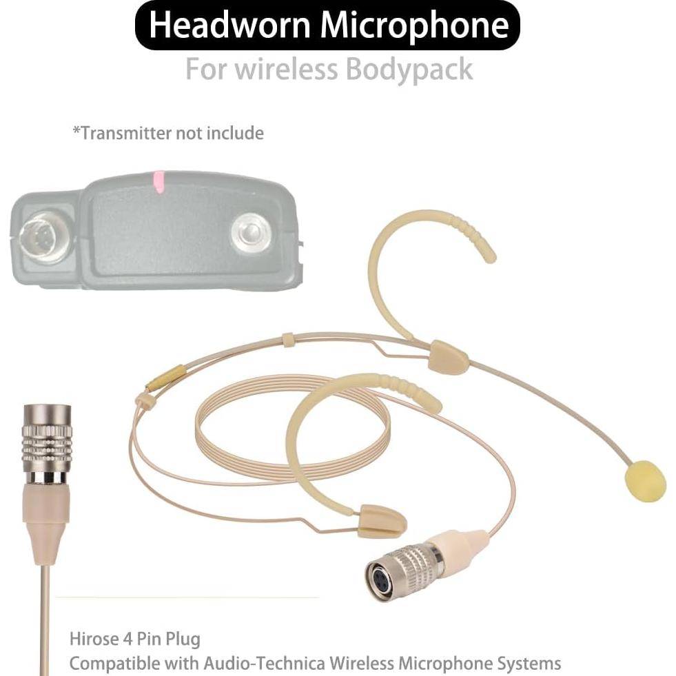 Micrófono de Diadema YXG Beige Compatible Audio-Technica