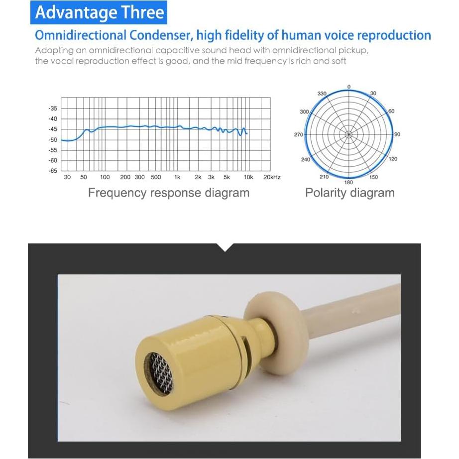 Micrófono de Diadema YXG Beige Compatible Audio-Technica