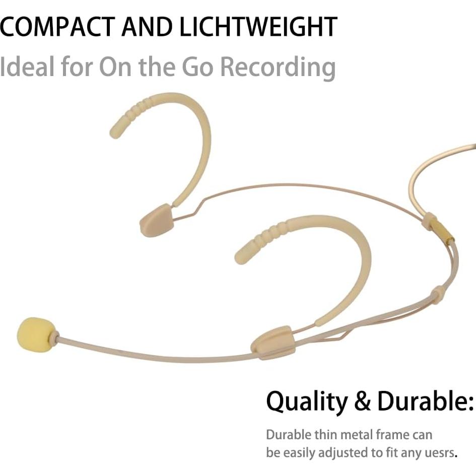 Micrófono de Diadema YXG Beige Compatible Audio-Technica