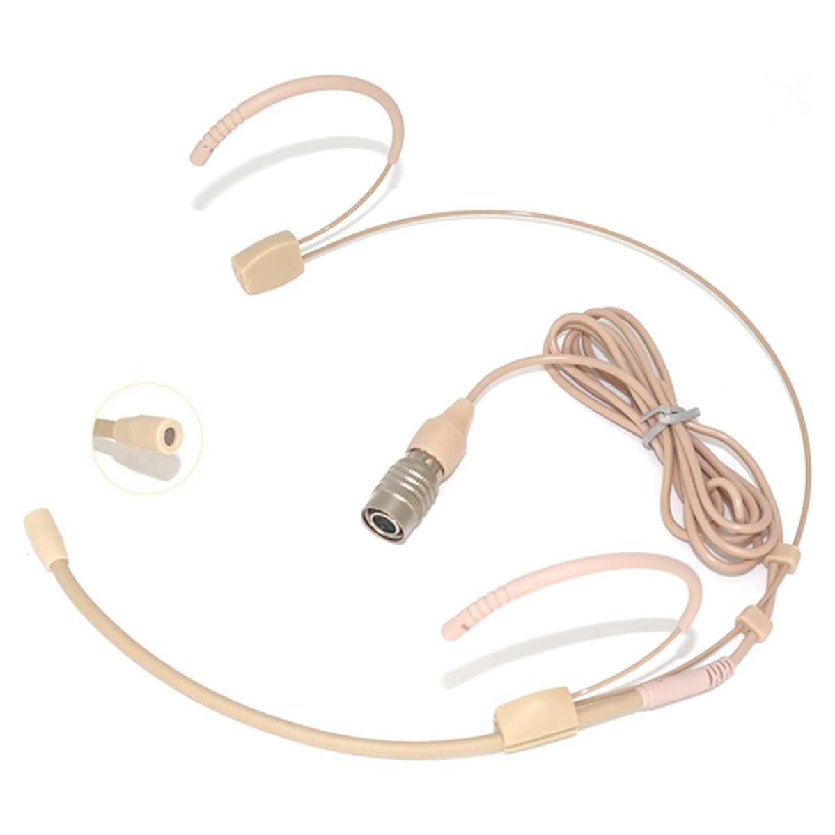 Auricular Micrófono Doble Omnidireccional XGWTH Beige 1.2m