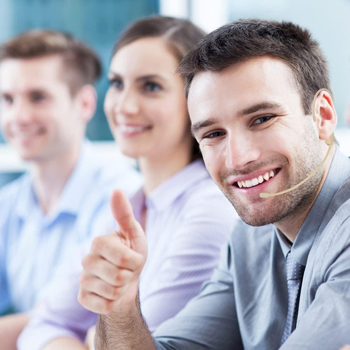 Auricular Micrófono Doble Omnidireccional XGWTH Beige 1.2m