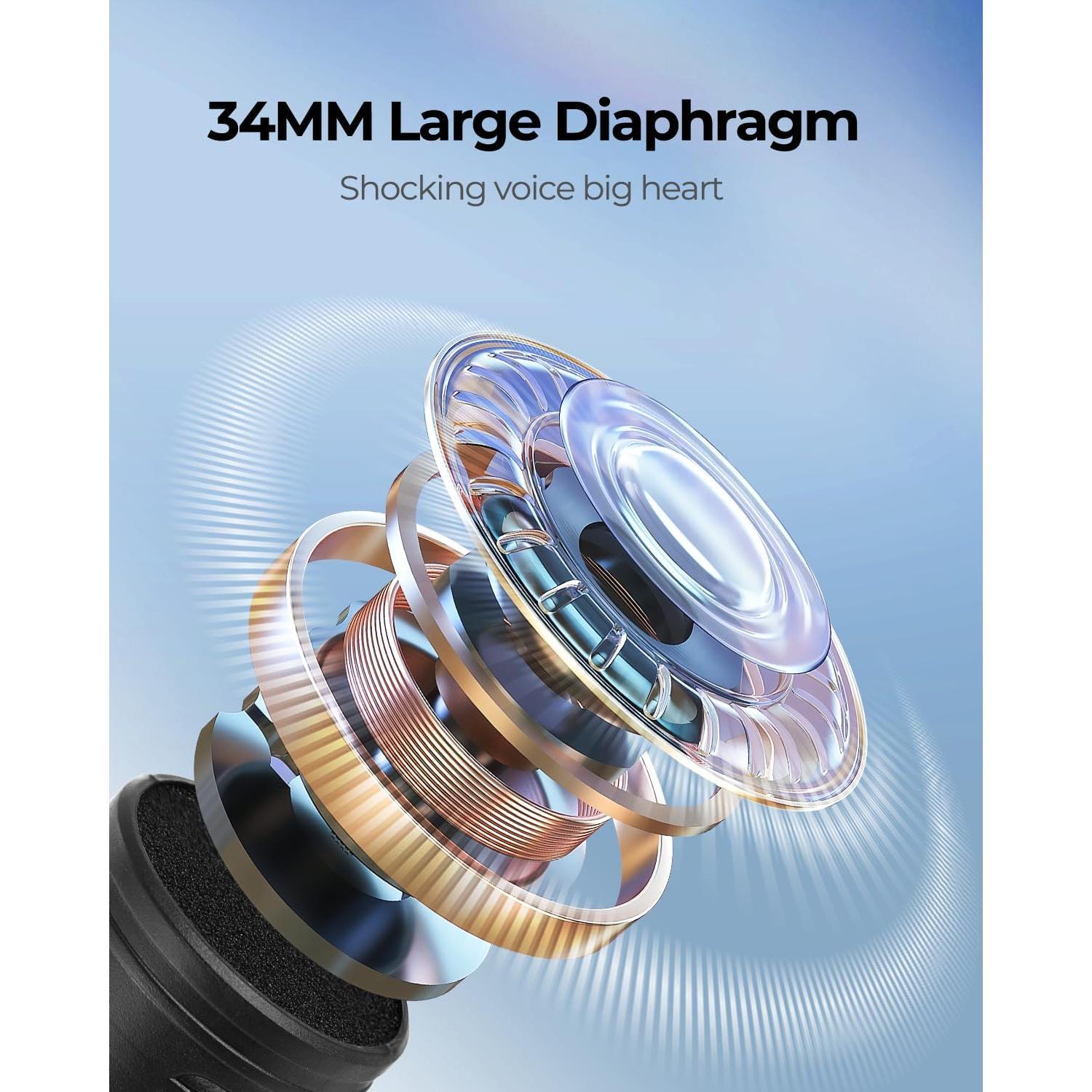 Micrófono Inalámbrico ALPOWL WXM-001 con Receptor USB-C 50h