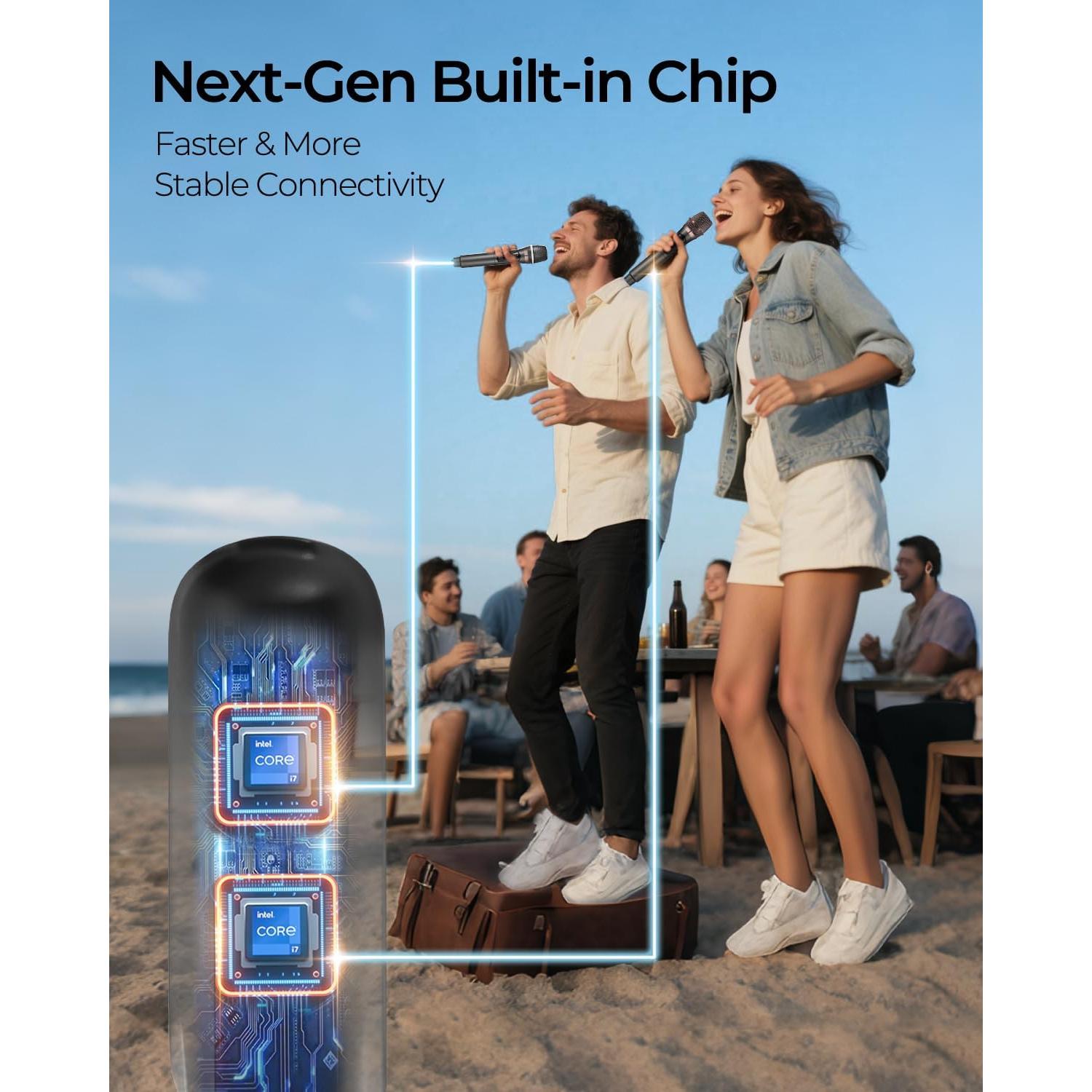 Micrófono Inalámbrico ALPOWL WXM-001 con Receptor USB-C 50h