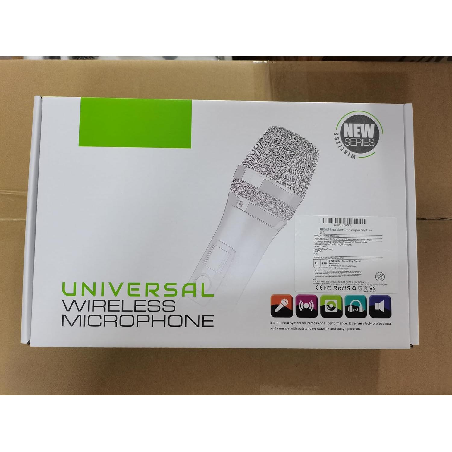 Micrófono Inalámbrico ALPOWL WXM-001 con Receptor USB-C 50h