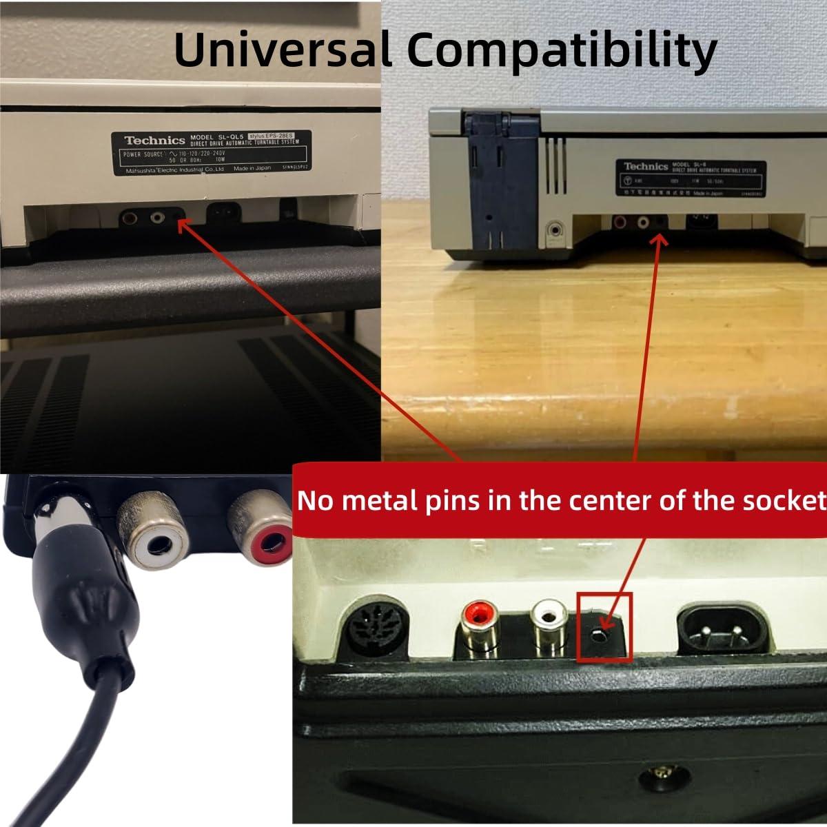 Cable de Tierra para Tocadiscos Technics 1.52m - Antizumbido