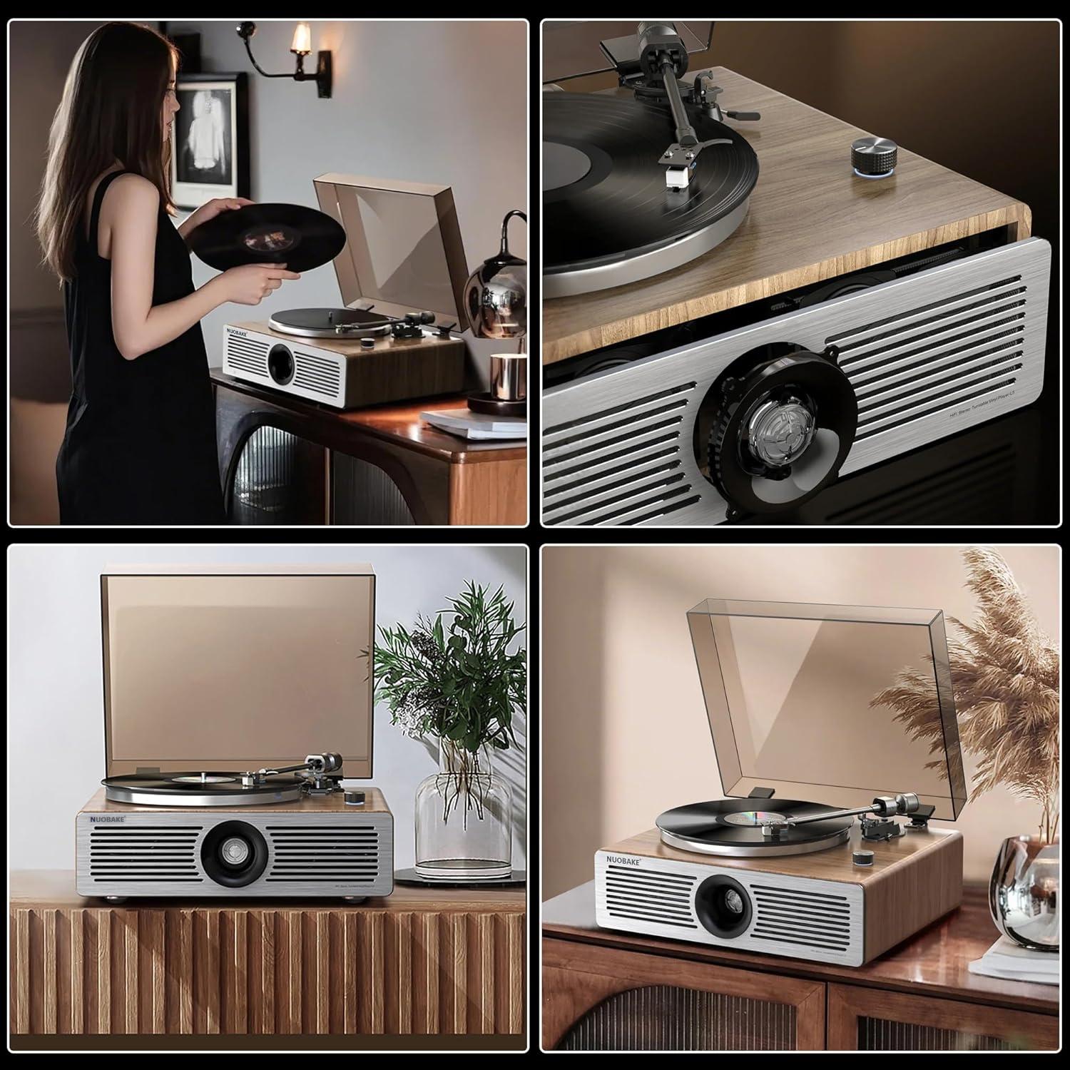 Reproductor de Vinilo Bluetooth NUOBAKE L5 Hi-Fi 9.98 kg