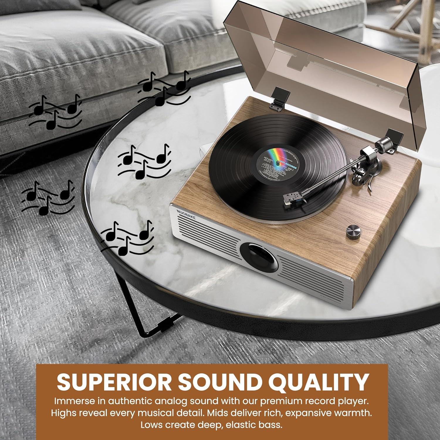 Reproductor de Vinilo Bluetooth NUOBAKE L5 Hi-Fi 9.98 kg