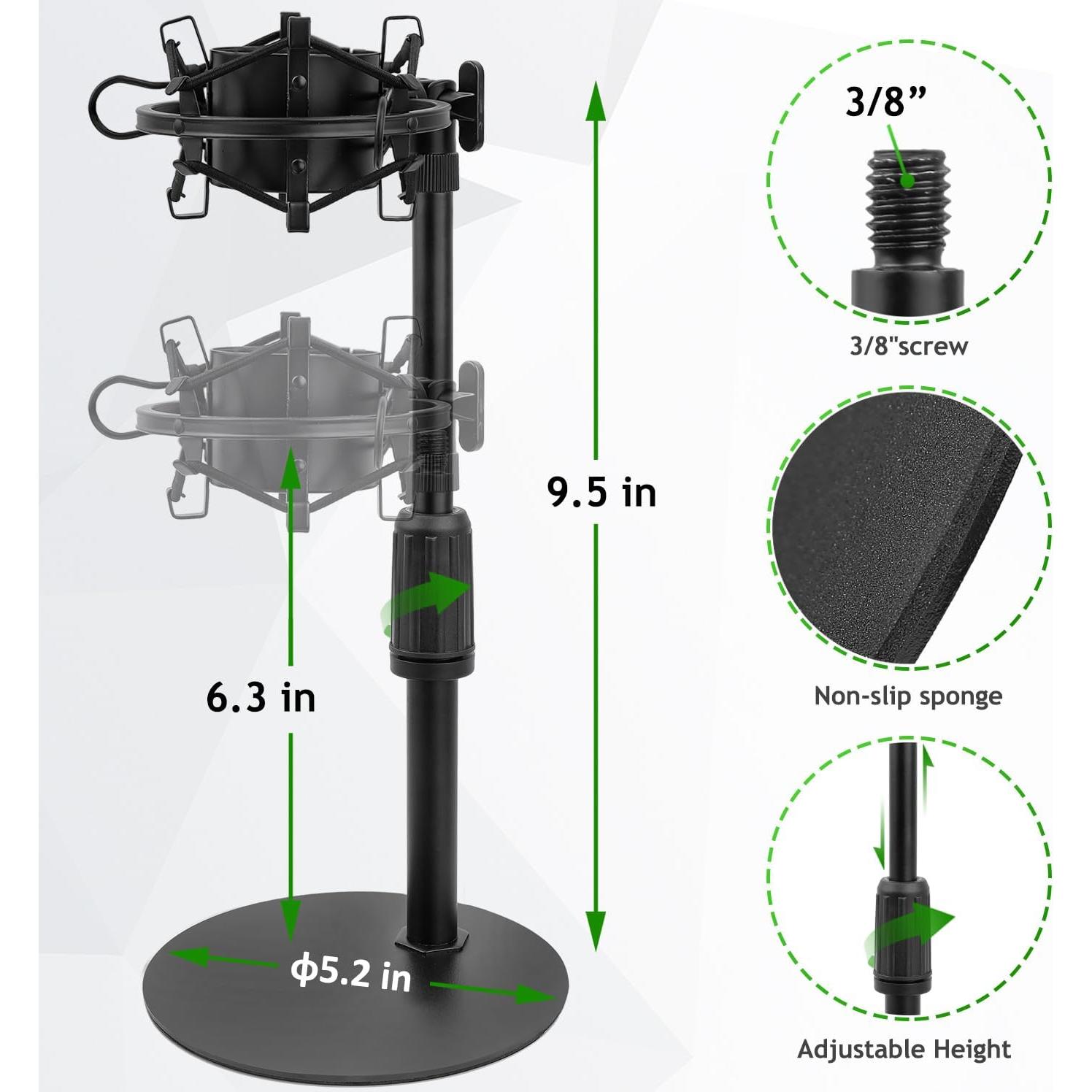 Soporte de Micrófono de Escritorio Frgyee AT2020 Ajustable