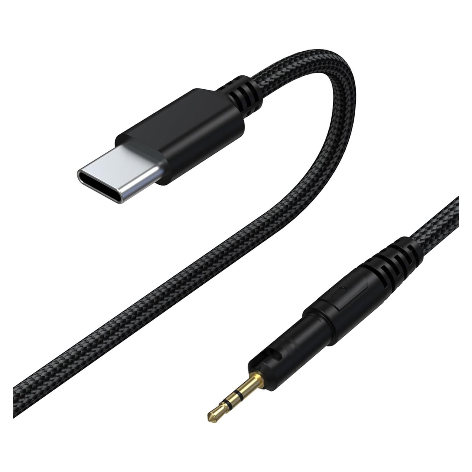 Cable de audio USB C a 2.5mm Puiixur para auriculares Audio Technica