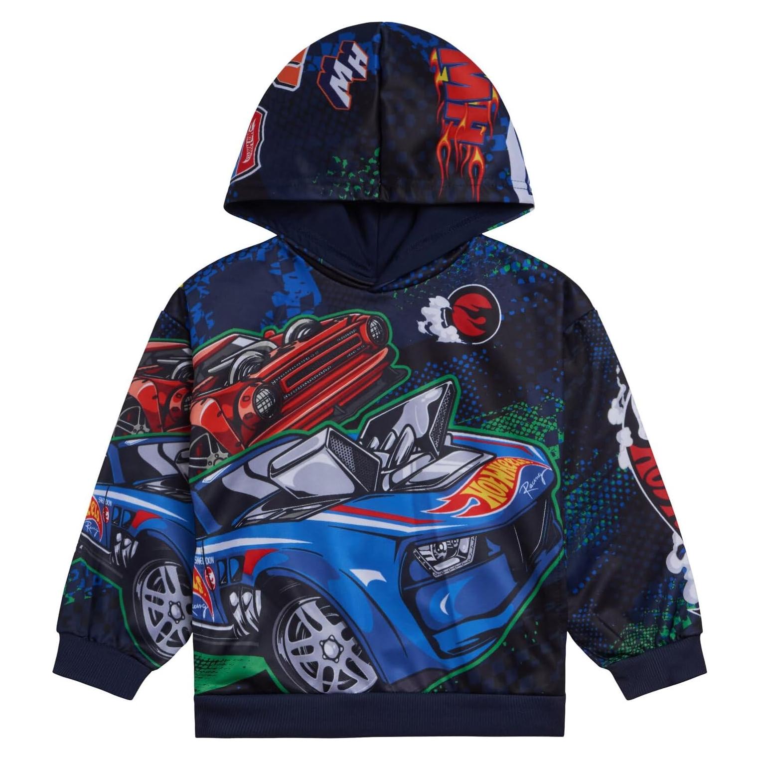 Sudadera con Capucha Hot Wheels para Niños 5T - Forro Polar