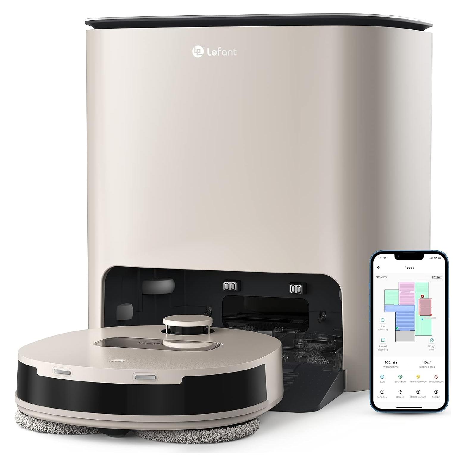 Robot Mopa Lefant T1 con Mapeo Inteligente y Autolimpieza