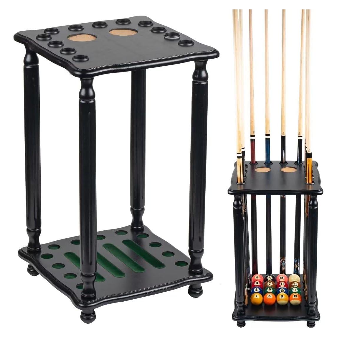 Soporte de Piso para Palos de Billar Collapsar Negro 12 Palos