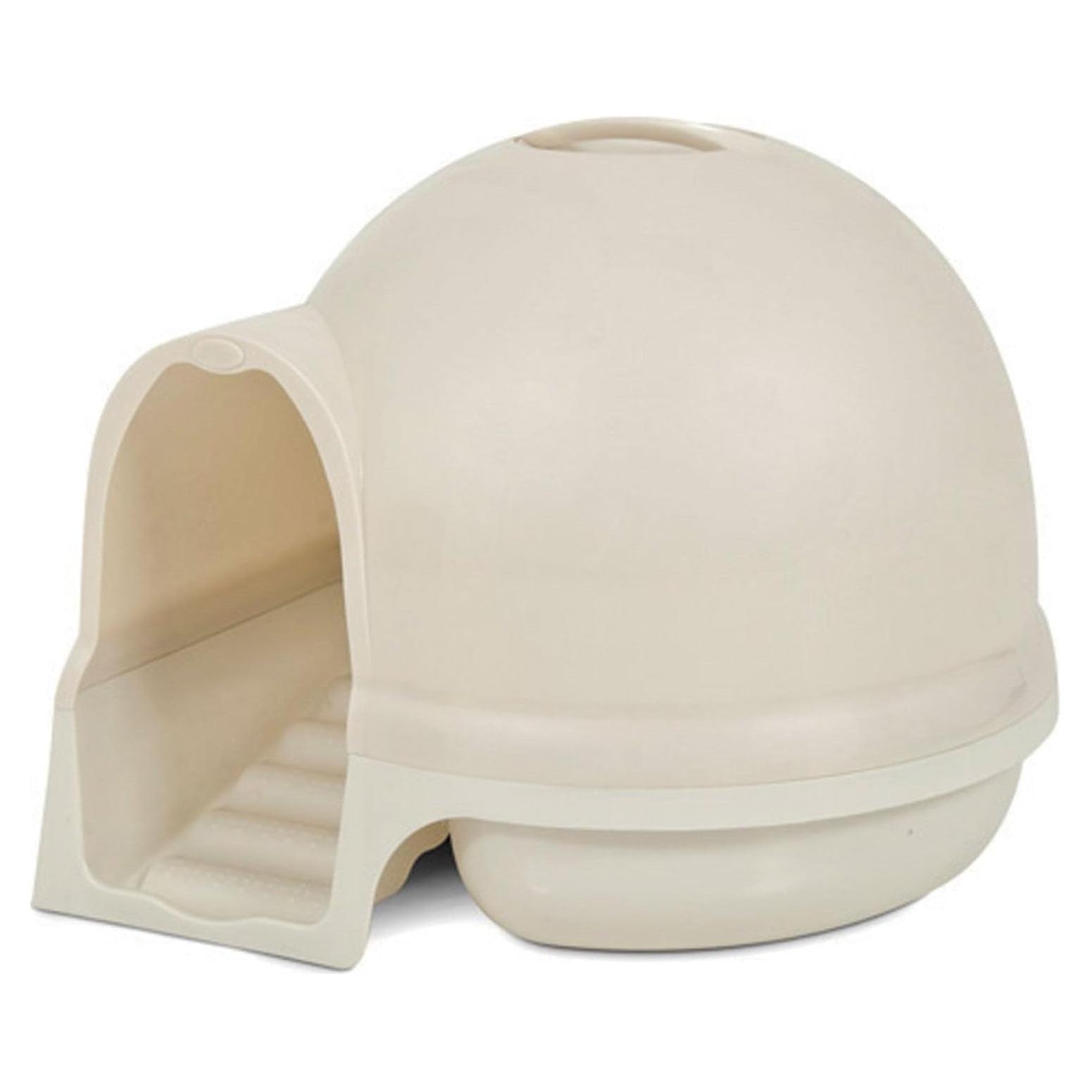 Caja de Arena Cubierta Petmate Booda Clean Step Dome - Blanco Perla