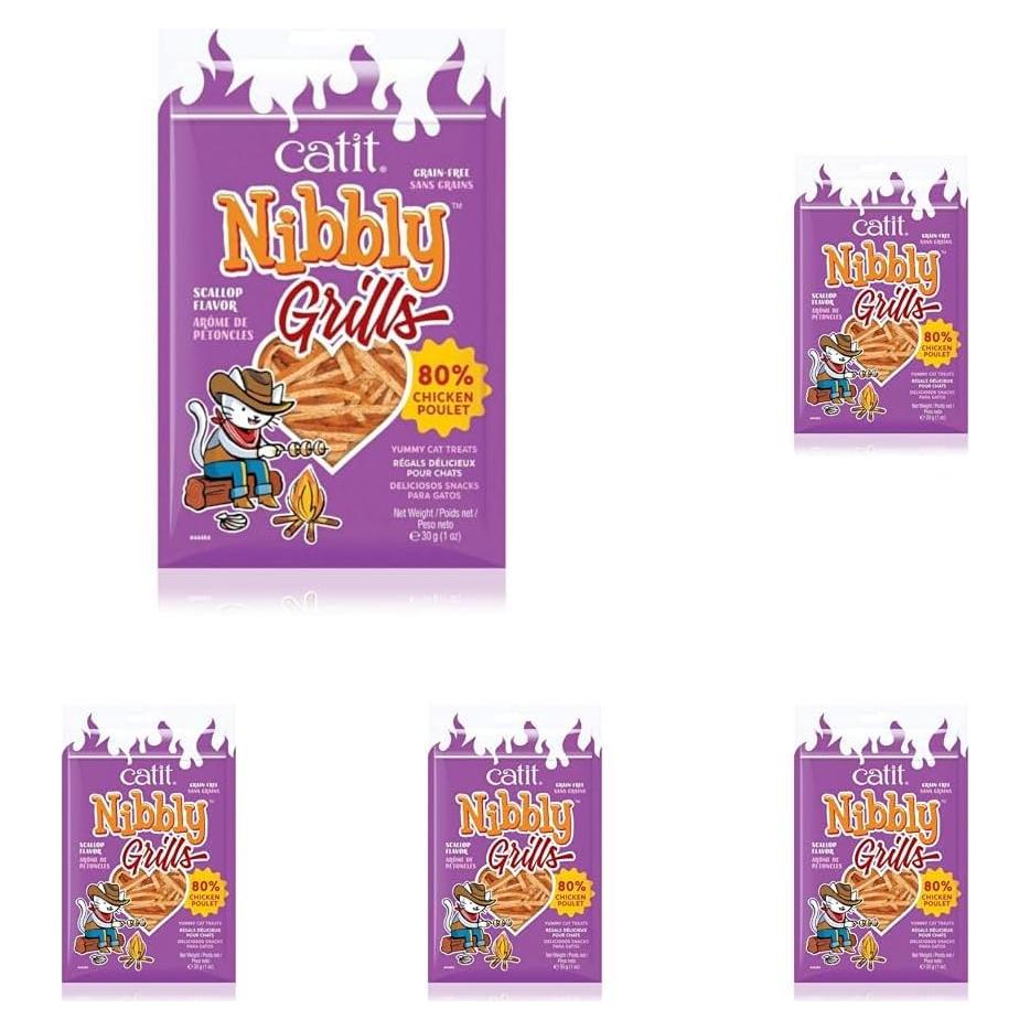 Golosinas para Gatos Catit Nibbly Grills Pollo y Vieira 30g