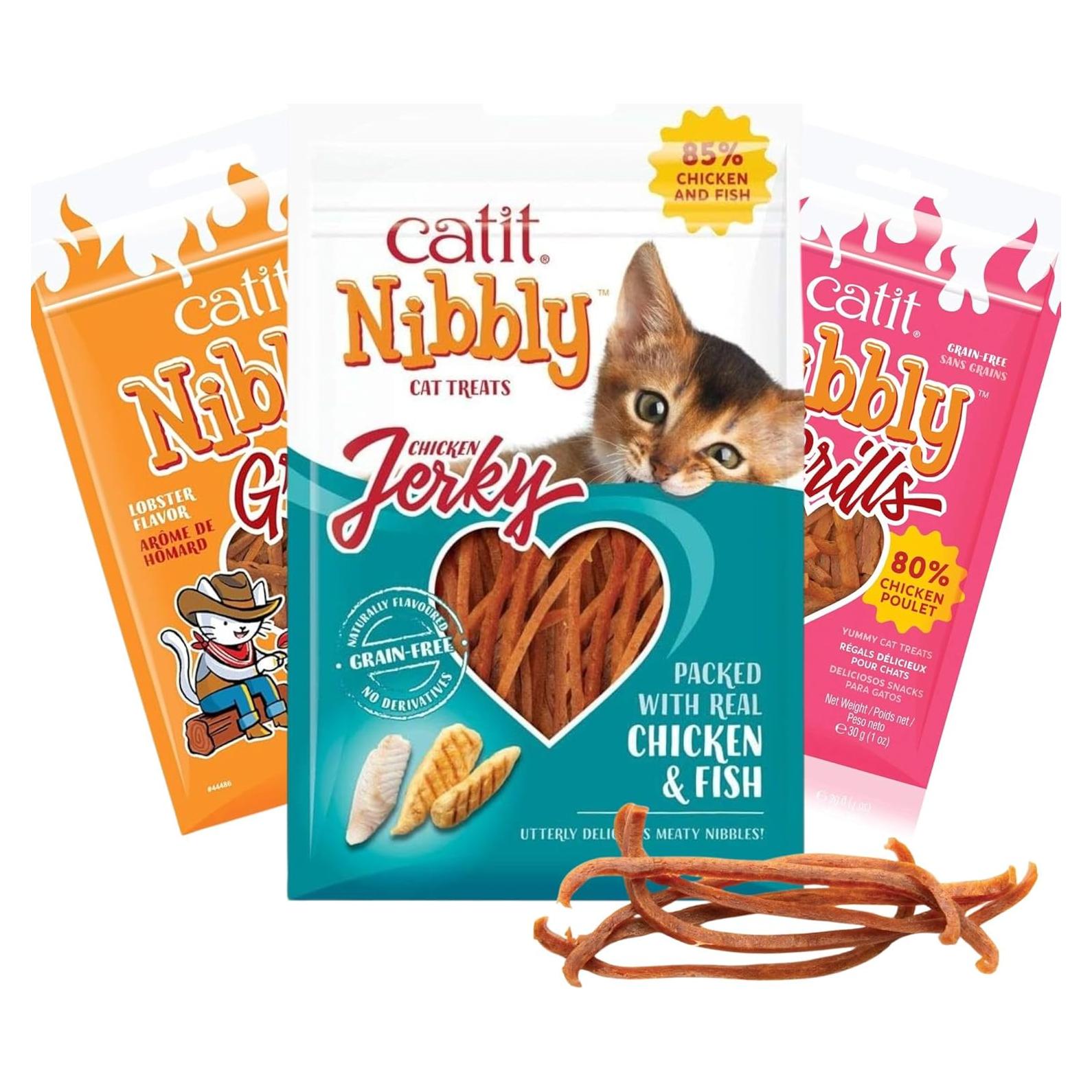 Golosinas Gourmet para Gatos Catit - Jerky y Parrillas 90 g