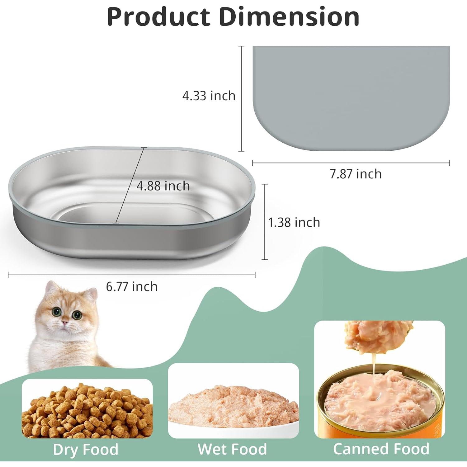 Tazones de Acero Inoxidable para Comedero Automático de Gato - Baofum