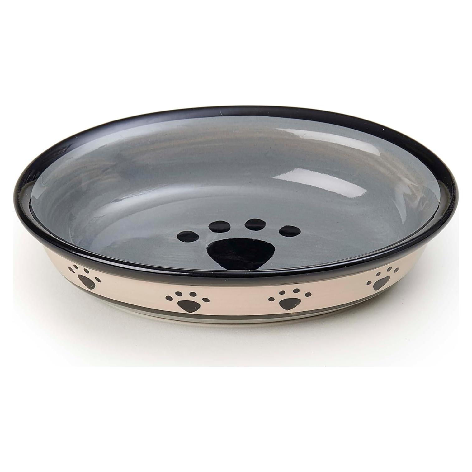 Tazón Ovalado de Cerámica PetRageous 44247 para Gatos 15.88 cm