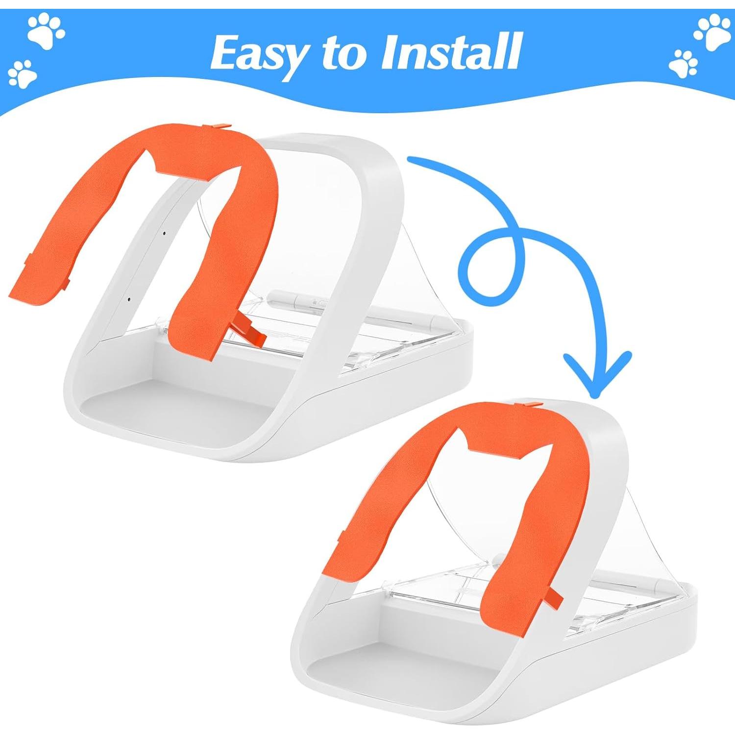 Cubierta Frontal para Comedero Automático de Microchip GUSUCIN - Naranja