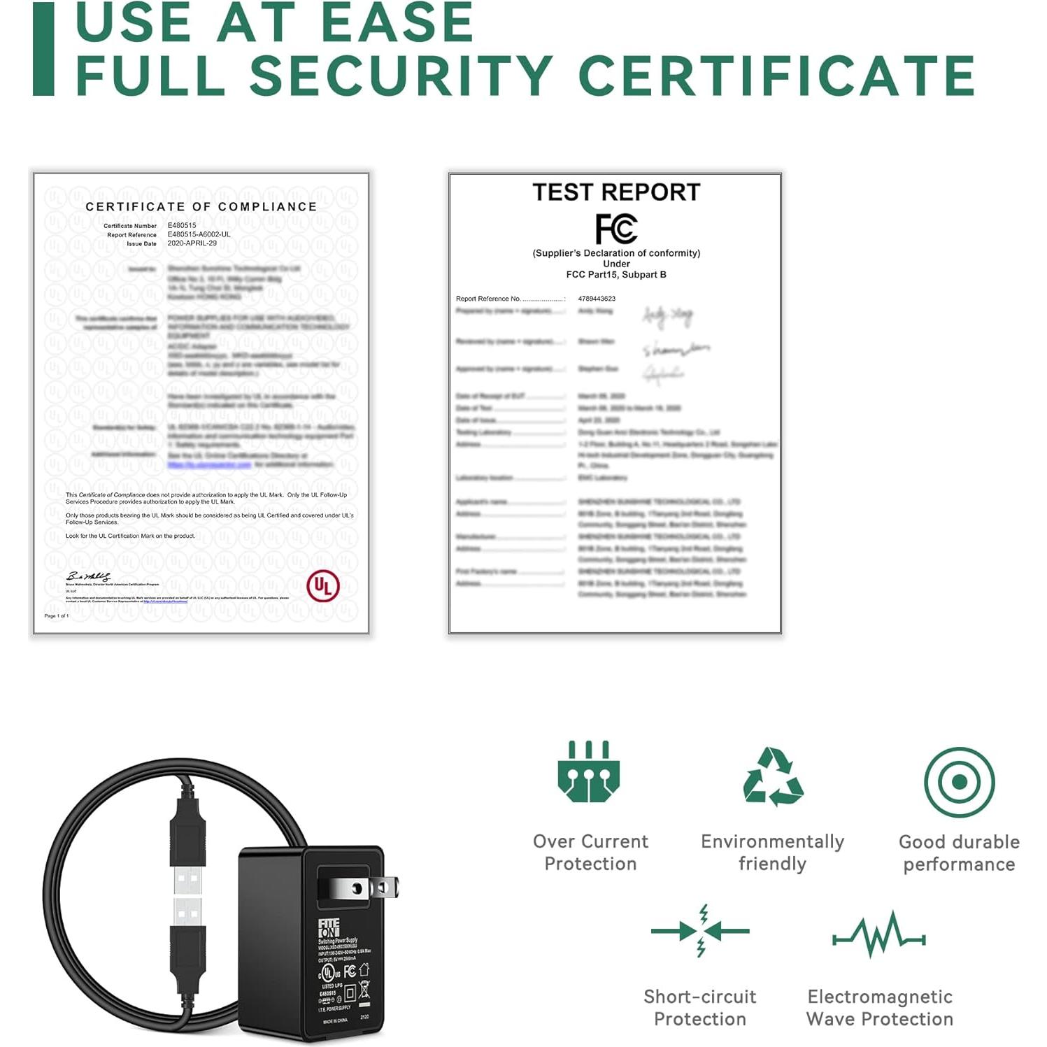 Adaptador de Alimentador de Mascotas FITE ON 5V USB Compatible con VOLUAS