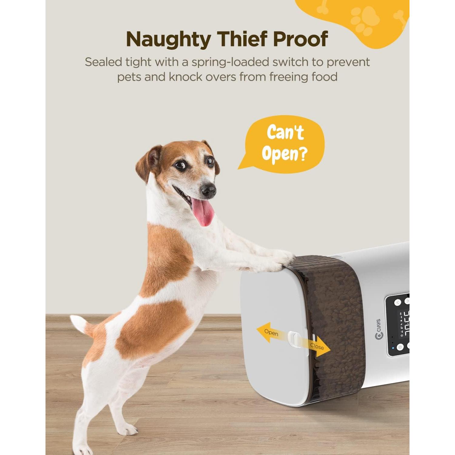 Comedero Automático para Gatos Ciays 4L Blanco Acero Inox