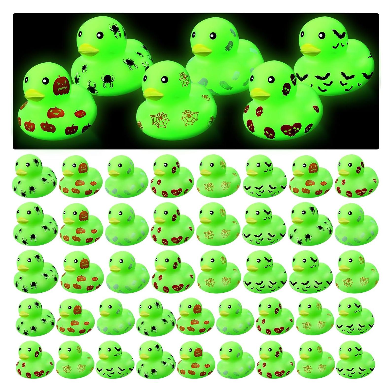 Patos de Goma Halloween Jenaai 24 Pcs Brillan en la Oscuridad