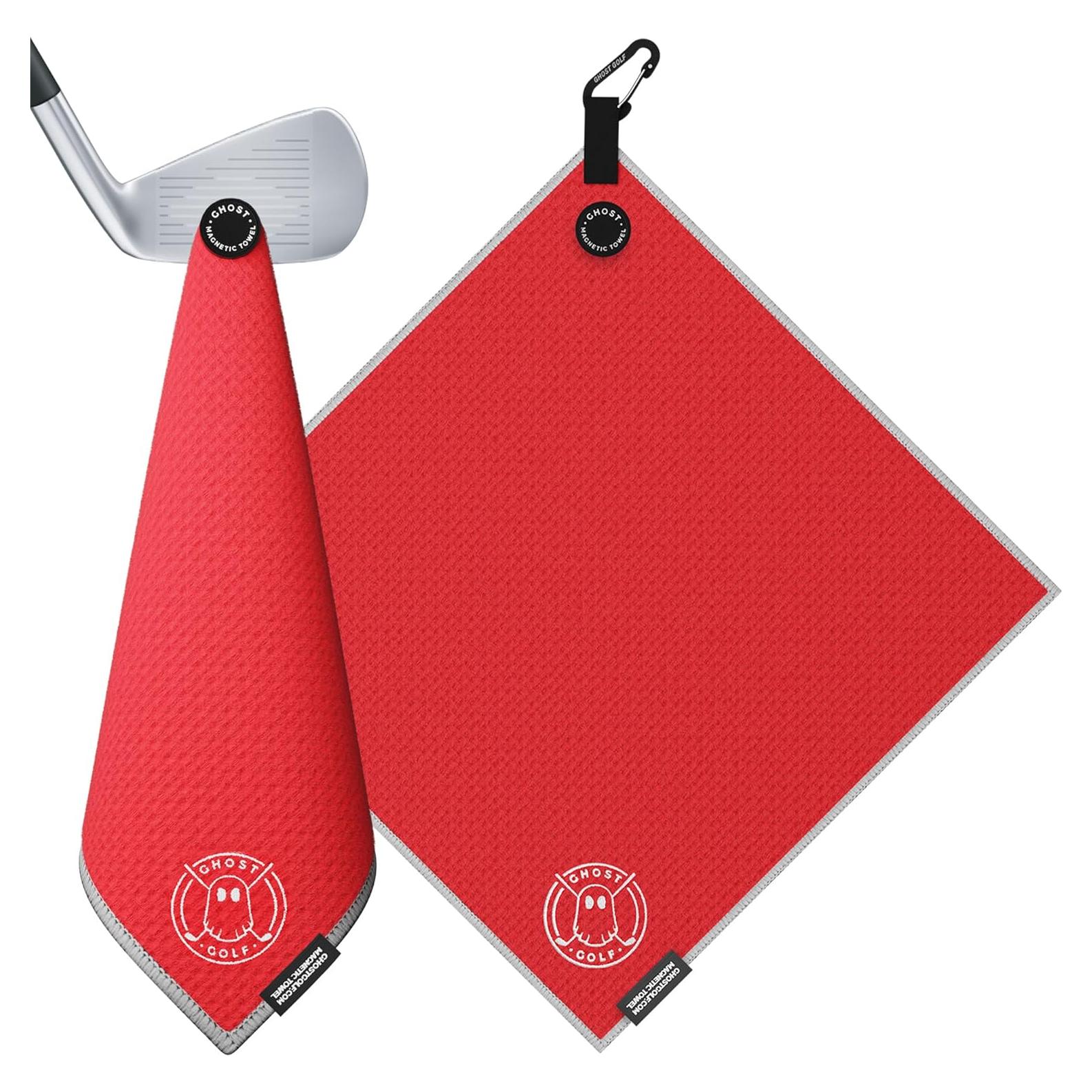 Toalla Magnética Ghost Golf GG-MAGTWL-RED Microfibra 45x45cm